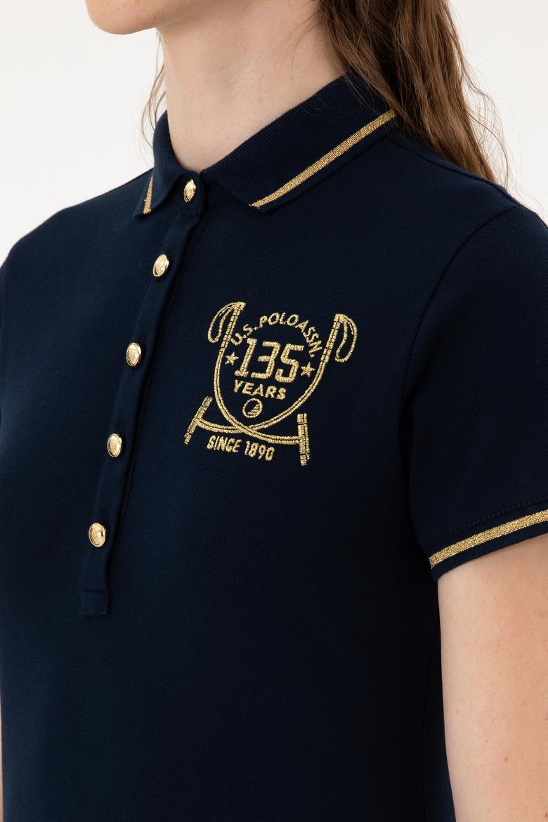 Kadın Lacivert Polo Yaka Tişört - 50300676009