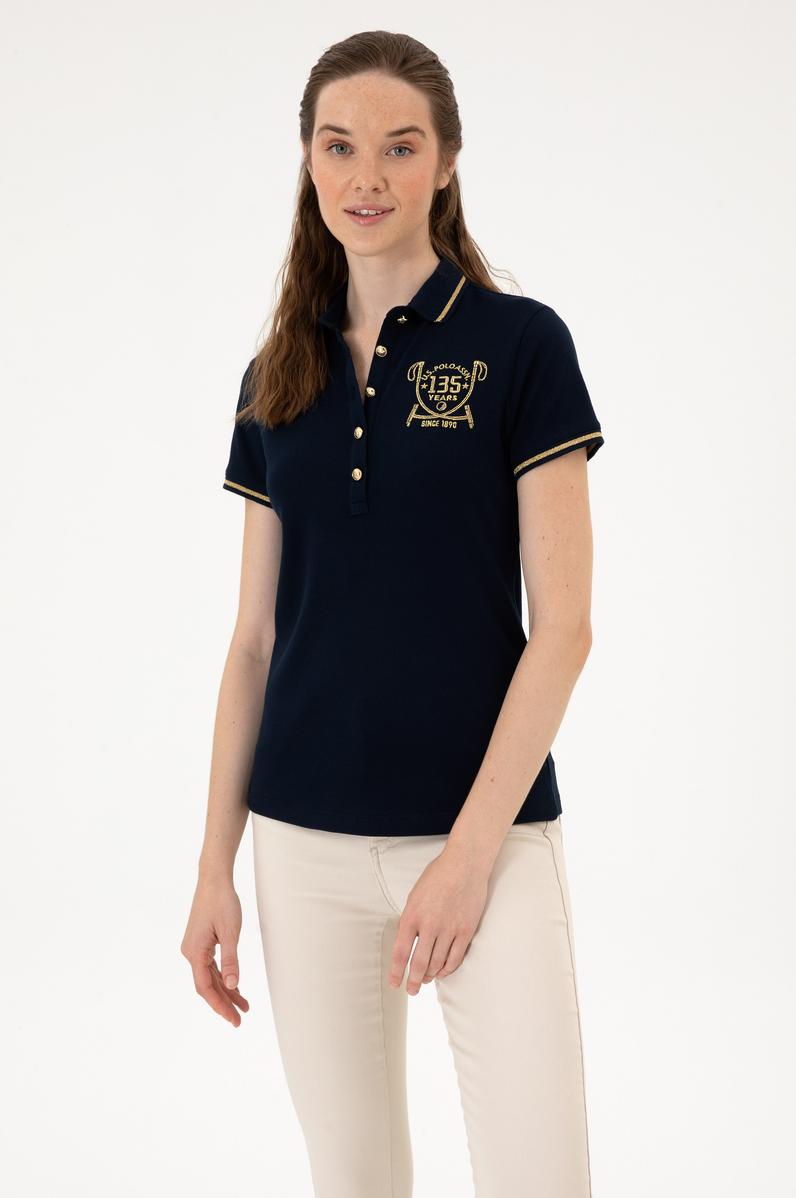 Kadın Lacivert Polo Yaka Tişört