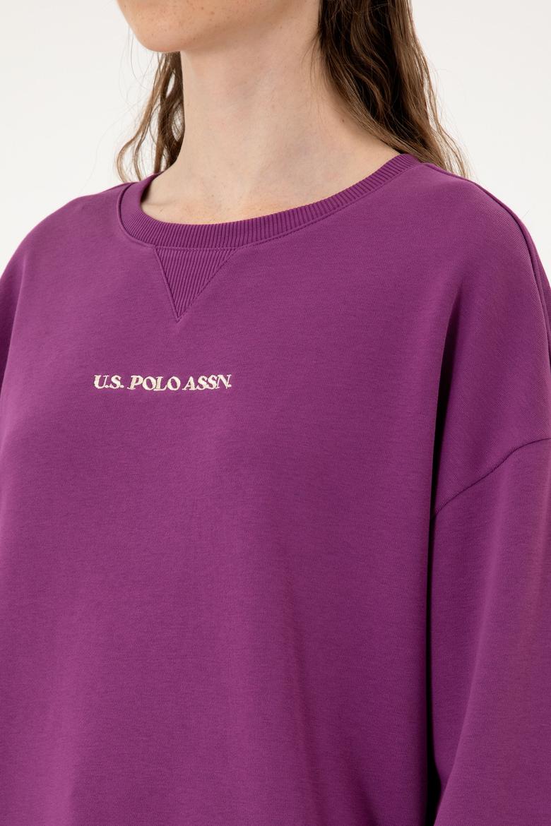 Kadın Menekşe Bisiklet Yaka Sweathırt - 50313562024