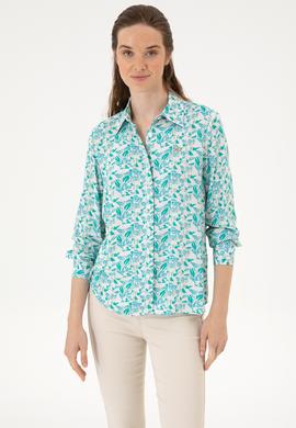 Kadın Mint Uzun Kollu Gömlek - 50299289007