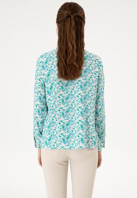 Kadın Mint Uzun Kollu Gömlek - 50299289007