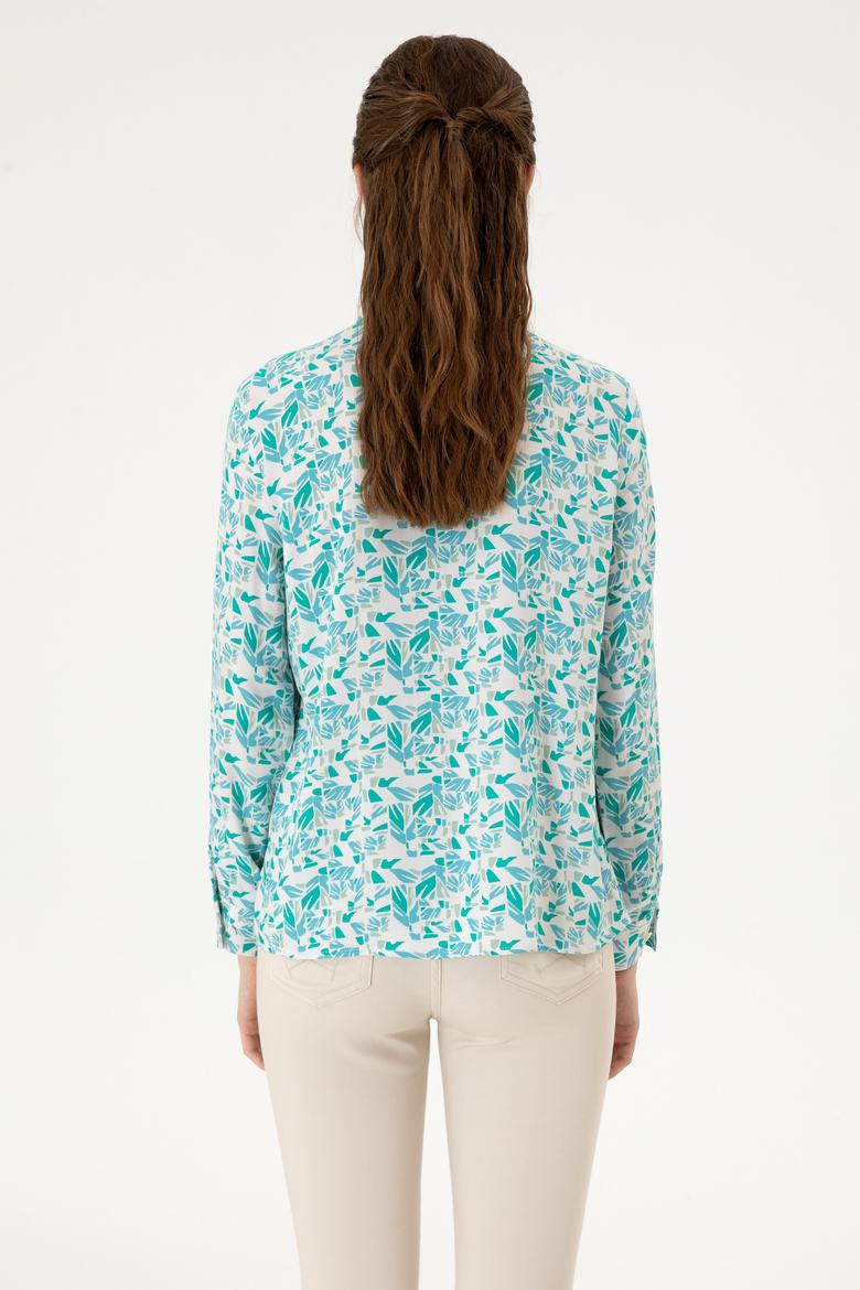 Kadın Mint Uzun Kollu Gömlek - 50299289007