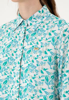 Kadın Mint Uzun Kollu Gömlek - 50299289007