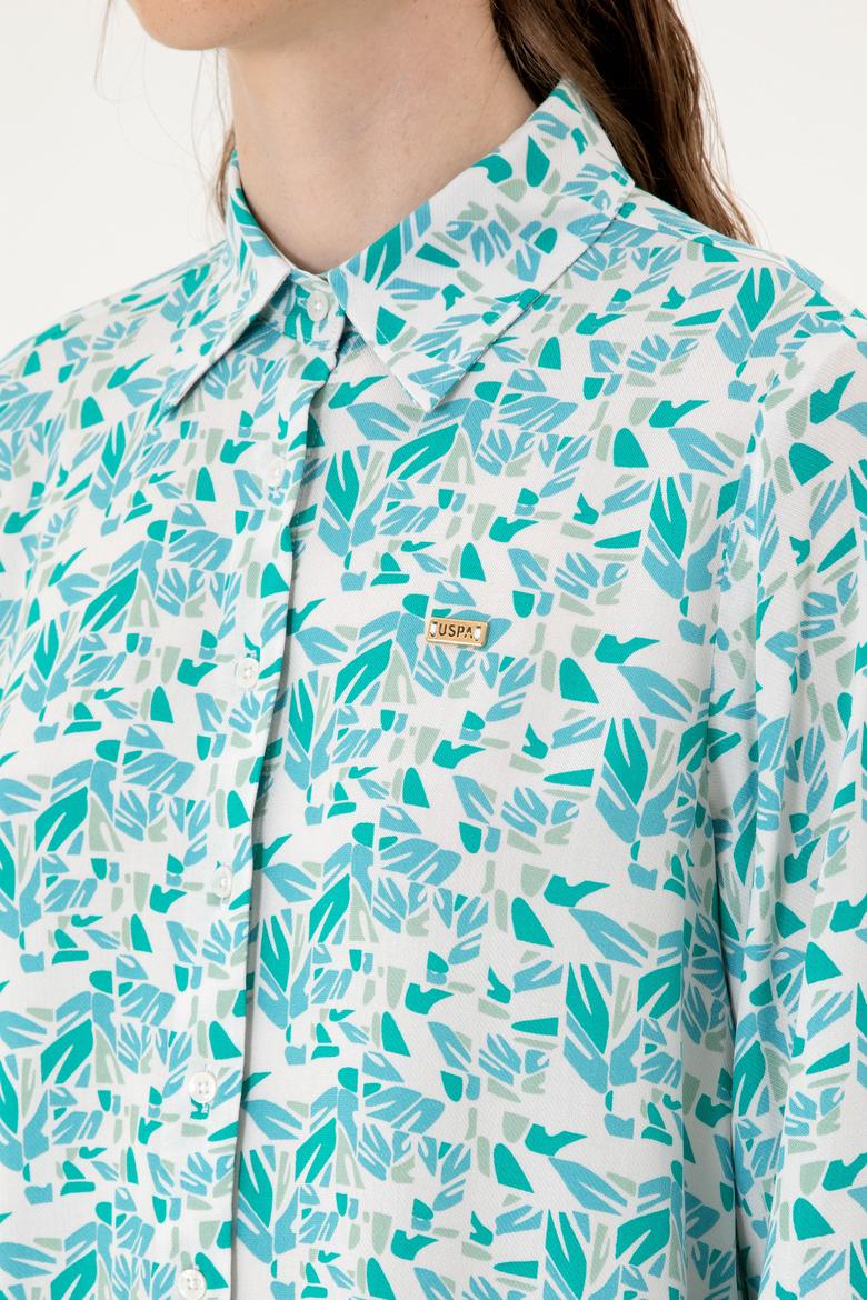 Kadın Mint Uzun Kollu Gömlek - 50299289007