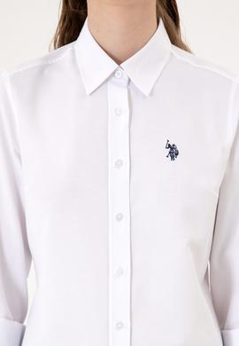 Kadın Beyaz Uzun Kollu Basic Gömlek - 50316711003