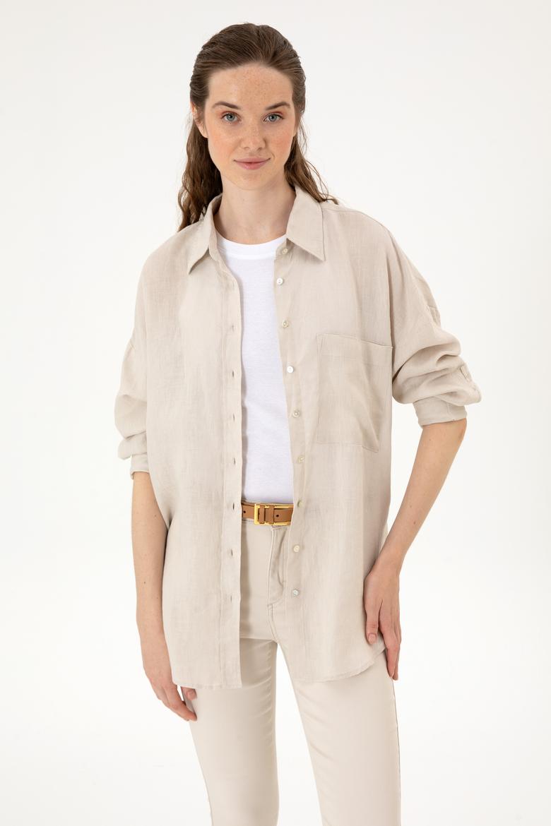 Kadın Taş Uzun Kollu Gömlek