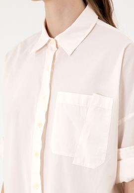 Kadın Krem Uzun Kollu Gömlek - 50300096013