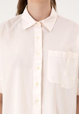 Kadın Krem Uzun Kollu Gömlek - 50300096013