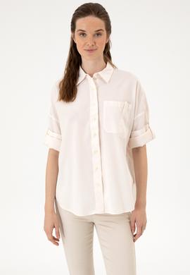 Kadın Krem Uzun Kollu Gömlek - 50300096013