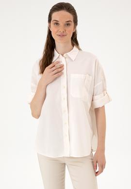 Kadın Krem Uzun Kollu Gömlek - 50300096013