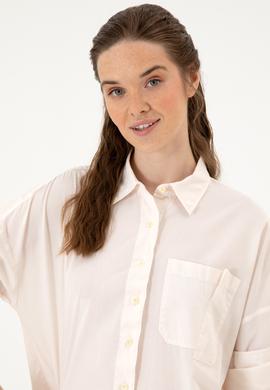 Kadın Krem Uzun Kollu Gömlek - 50300096013