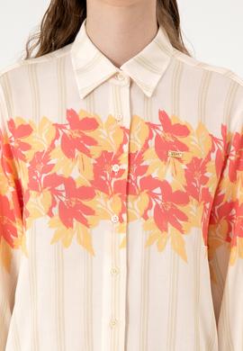 Kadın Turuncu Uzun Kollu Gömlek - 50311136007