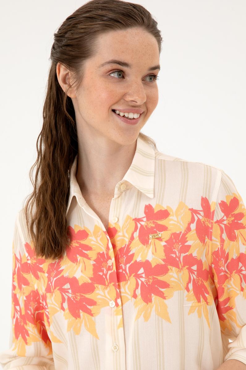 Kadın Turuncu Uzun Kollu Gömlek