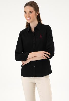 Kadın Siyah Uzun Kollu Gömlek - 50316429027