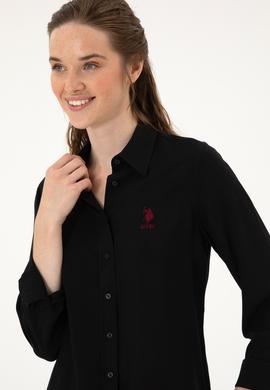 Kadın Siyah Uzun Kollu Gömlek - 50316429027