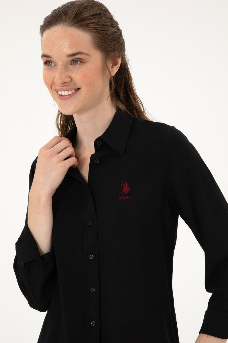 Kadın Siyah Uzun Kollu Gömlek