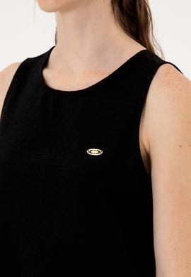 Kadın Siyah Kısa Kollu Gömlek - 50306458011