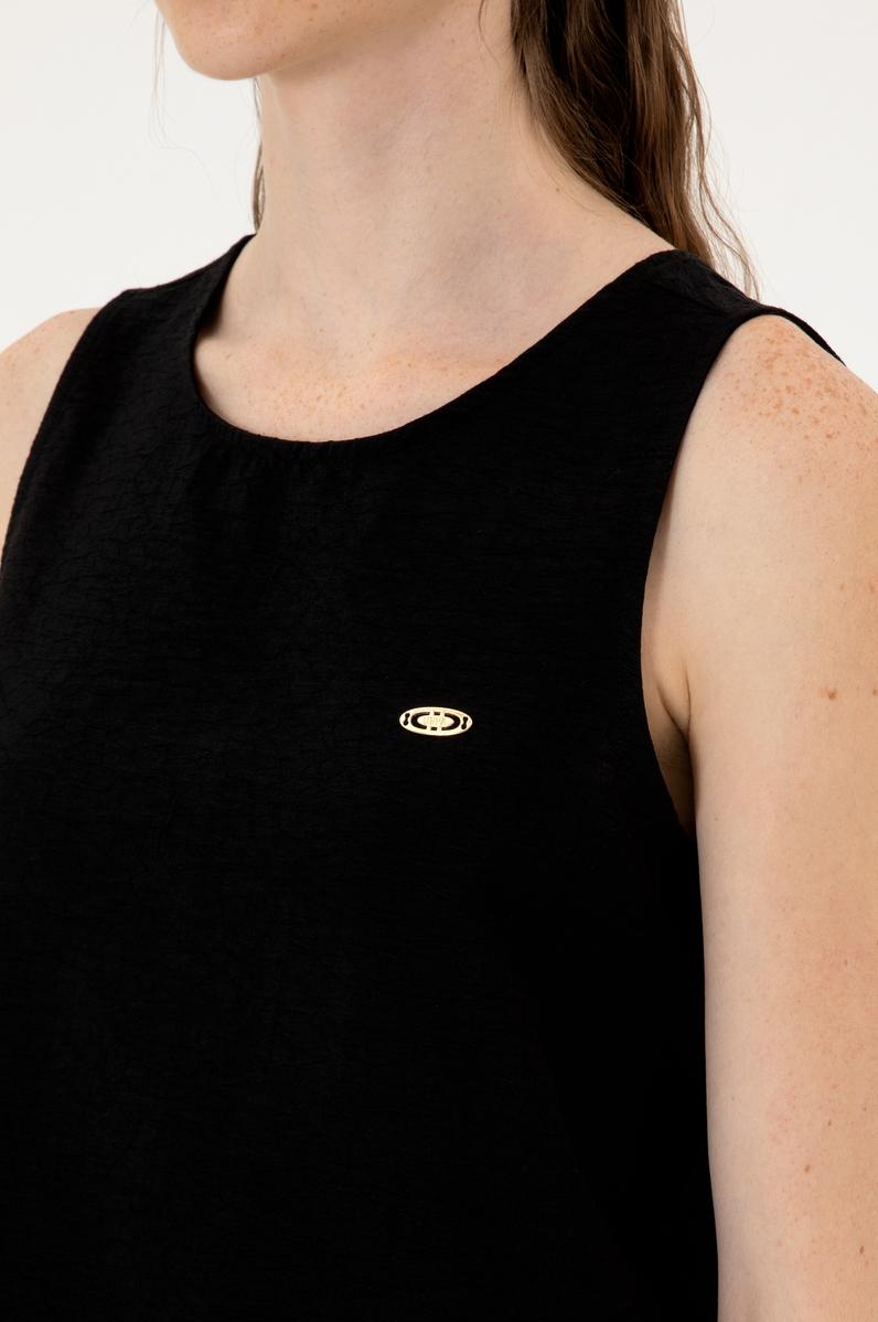 Kadın Siyah Kısa Kollu Gömlek