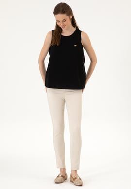 Kadın Siyah Kısa Kollu Gömlek - 50306458011