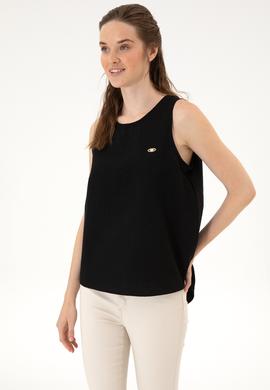 Kadın Siyah Kısa Kollu Gömlek - 50306458011