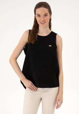 Kadın Siyah Kısa Kollu Gömlek - 50306458011