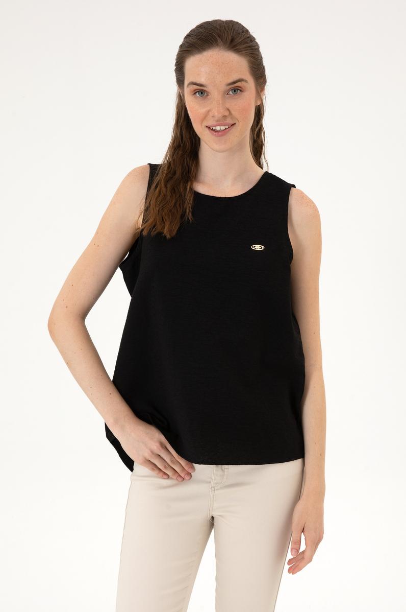 Kadın Siyah Kısa Kollu Gömlek