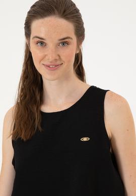 Kadın Siyah Kısa Kollu Gömlek - 50306458011