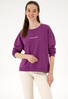 Kadın Menekşe Bisiklet Yaka Sweathırt - 50313562024