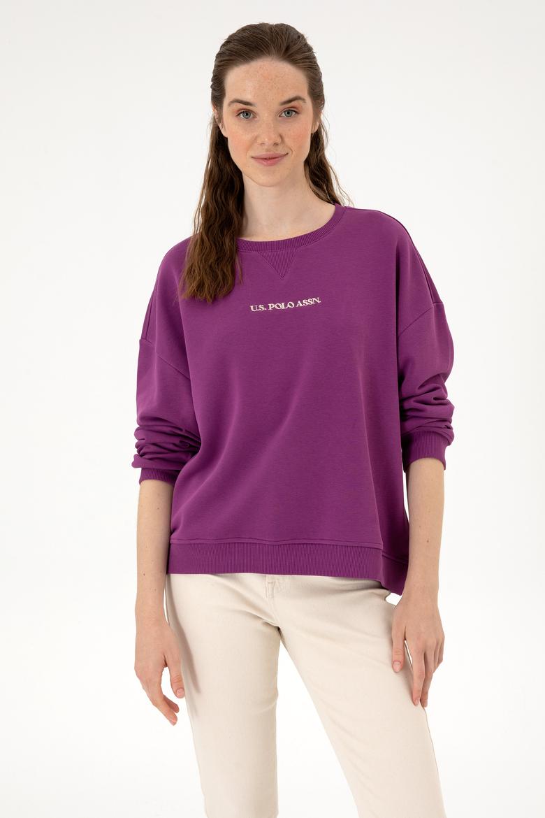 Kadın Menekşe Bisiklet Yaka Sweathırt