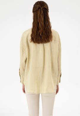 Kadın Açık Haki Uzun Kollu Gömlek - 50299794080