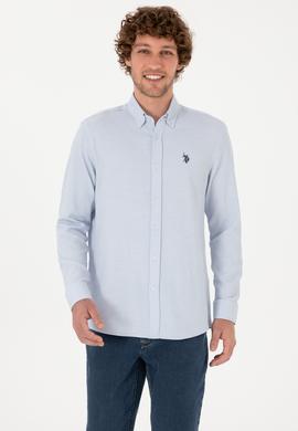 Erkek Açık Mavi Uzun Kollu Gömlek - 50316639025