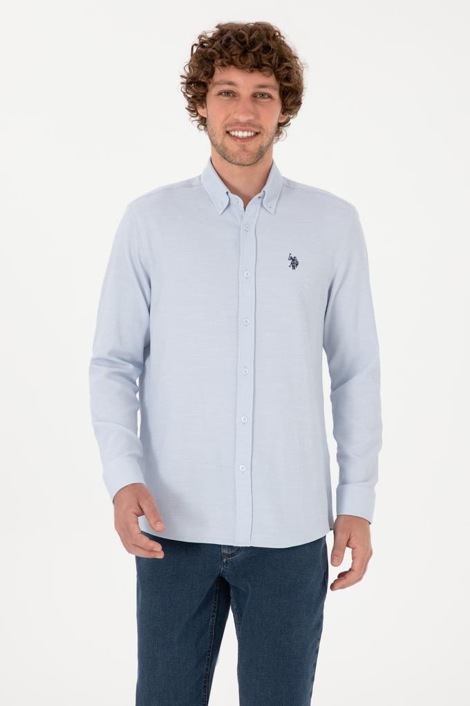 Erkek Açık Mavi Uzun Kollu Gömlek