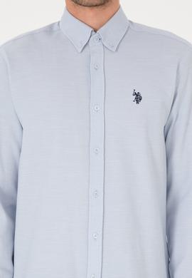 Erkek Açık Mavi Uzun Kollu Gömlek - 50316639025