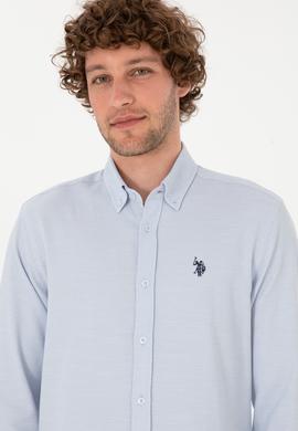 Erkek Açık Mavi Uzun Kollu Gömlek - 50316639025