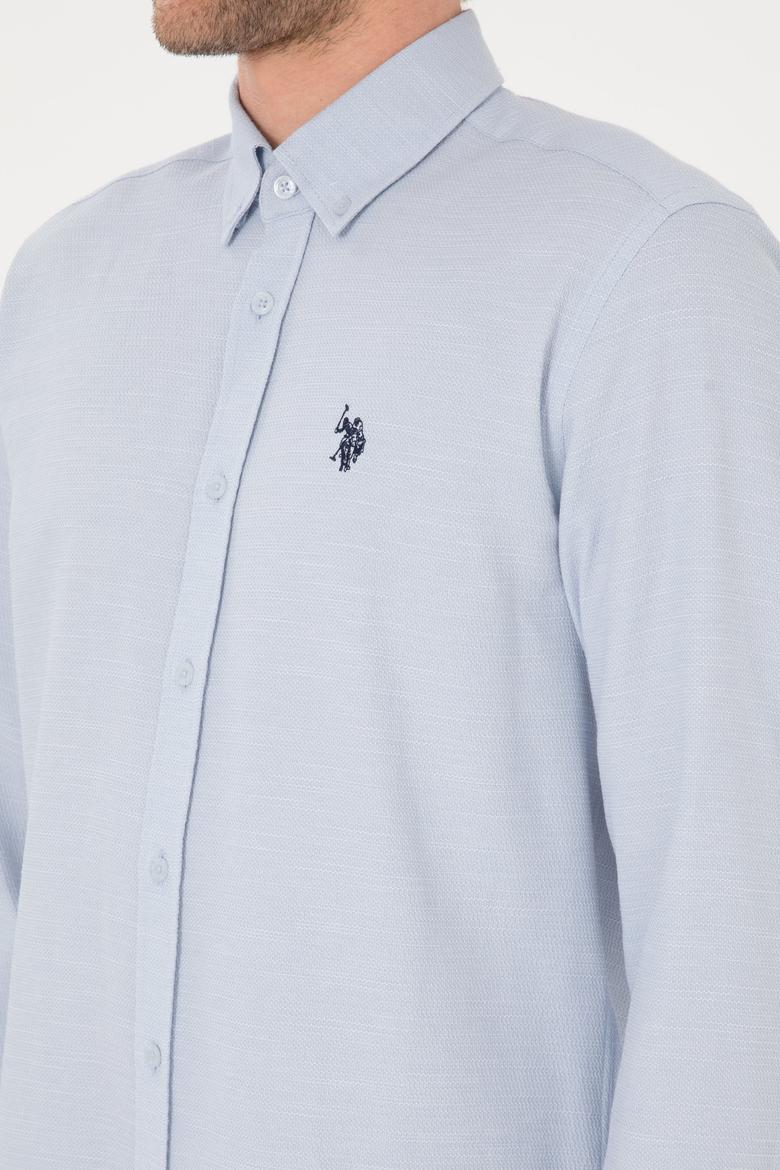 Erkek Açık Mavi Uzun Kollu Gömlek - 50316639025