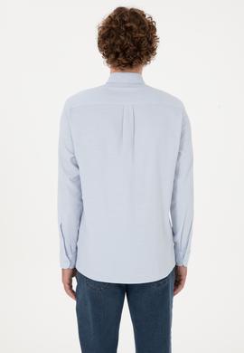 Erkek Açık Mavi Uzun Kollu Gömlek - 50316639025