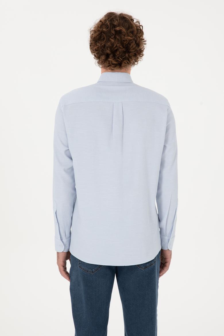 Erkek Açık Mavi Uzun Kollu Gömlek - 50316639025