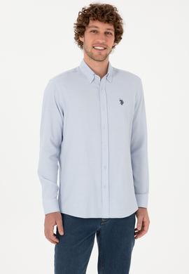 Erkek Açık Mavi Uzun Kollu Gömlek - 50316639025