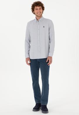 Erkek Gri Uzun Kollu Gömlek - 50316639019