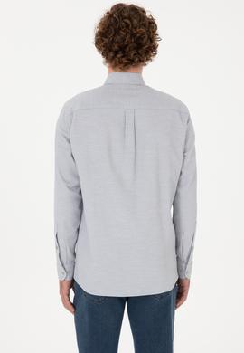 Erkek Gri Uzun Kollu Gömlek - 50316639019