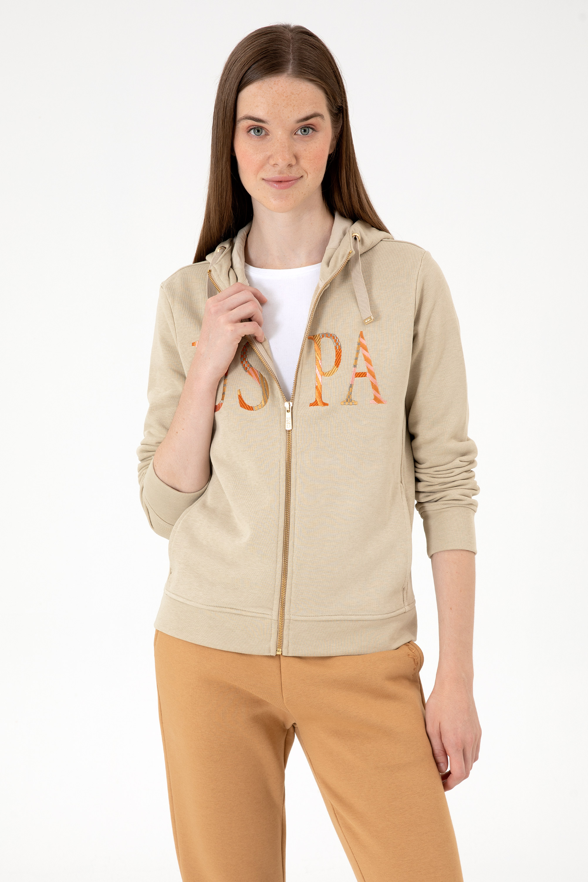 سویشرت هودی رگولار هودی زنانه یو اس پولو | U.S. Polo Assn. - تصویر 3