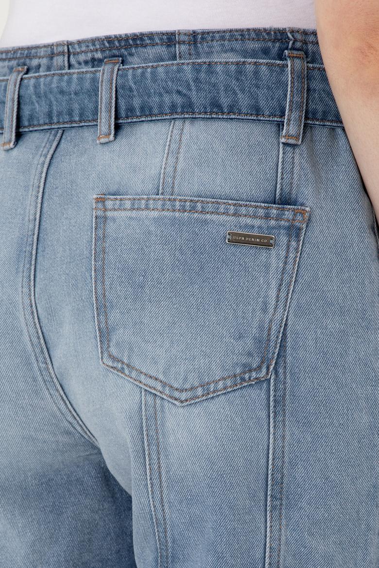 Kadın Açık Mavi Jean Şort - 50304336002