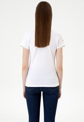 Kadın Beyaz Polo Yaka Tişört - 50300676001