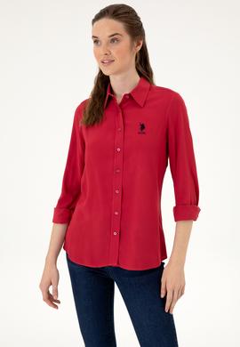 Kadın Vişne Uzun Kollu Gömlek - 50316429045