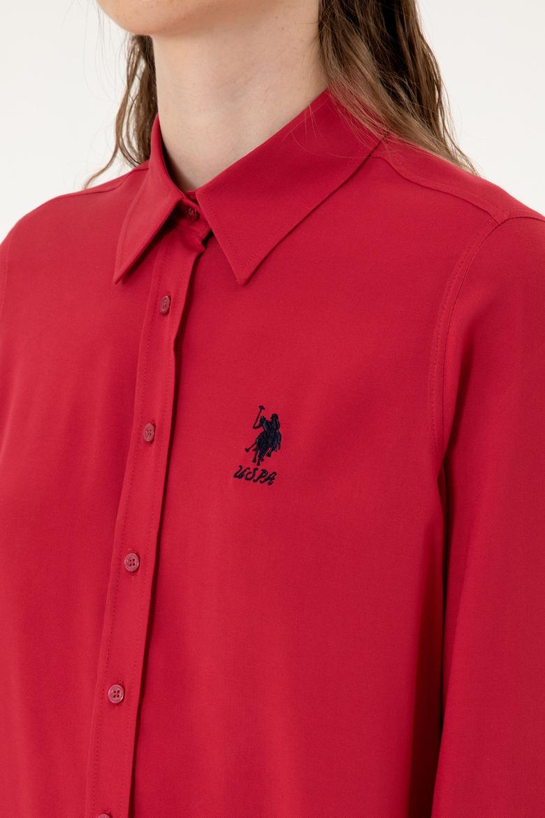 Kadın Vişne Uzun Kollu Gömlek - 50316429045