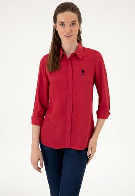 Kadın Vişne Uzun Kollu Gömlek - 50316429045
