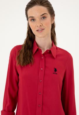 Kadın Vişne Uzun Kollu Gömlek - 50316429045