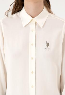 Kadın Beyaz Uzun Kollu Gömlek - 50316429034