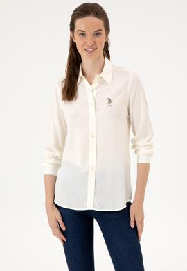 Kadın Beyaz Uzun Kollu Gömlek - 50316429034