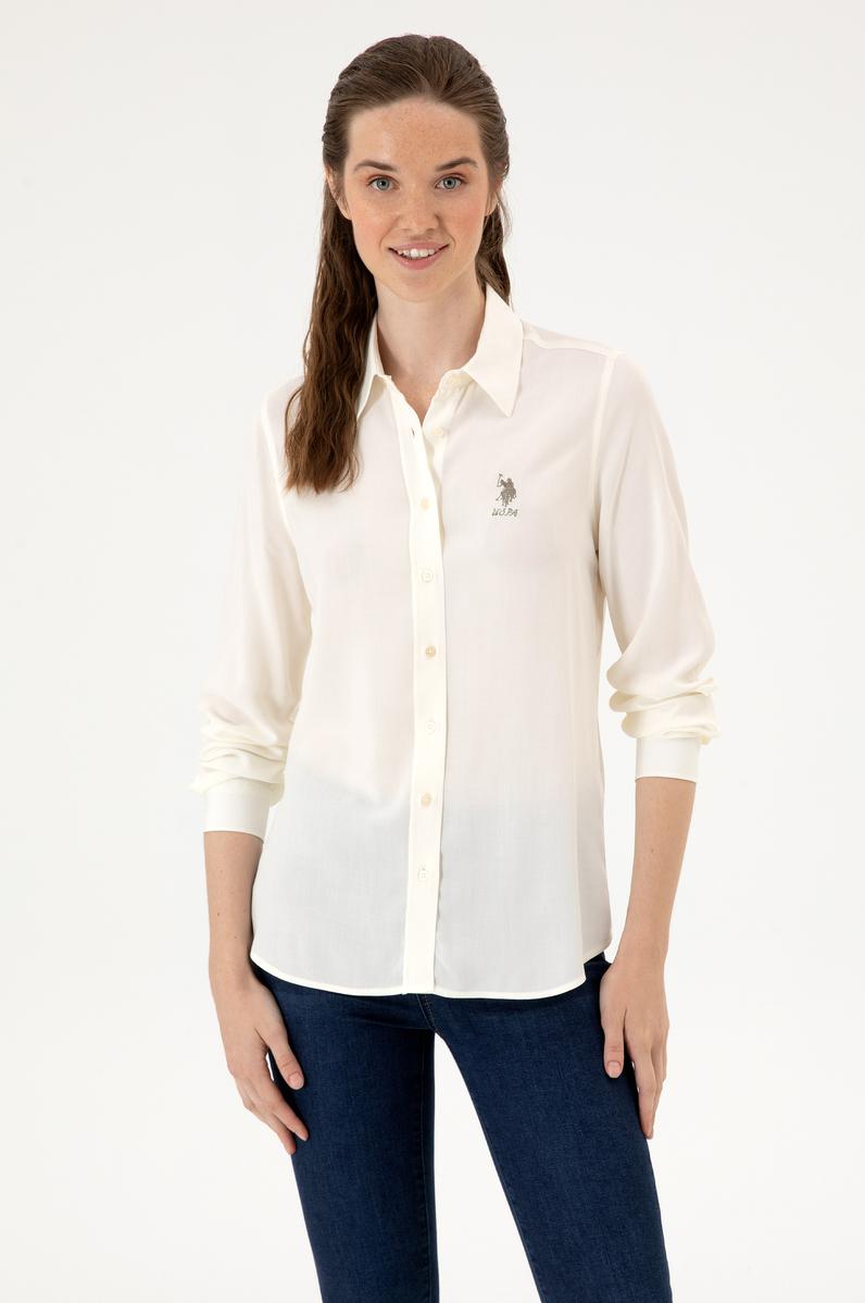 Kadın Beyaz Uzun Kollu Gömlek